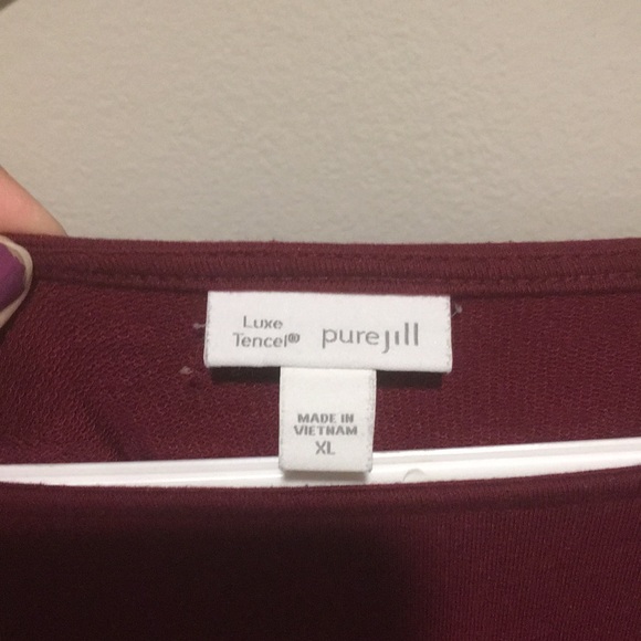 Pure Jill burgundy shirt! Super cute and comfy. 😁 - Picture 3 of 3